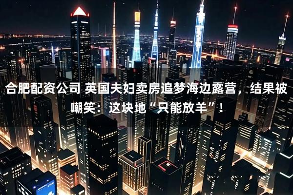 合肥配资公司 英国夫妇卖房追梦海边露营，结果被嘲笑：这块地“只能放羊”！