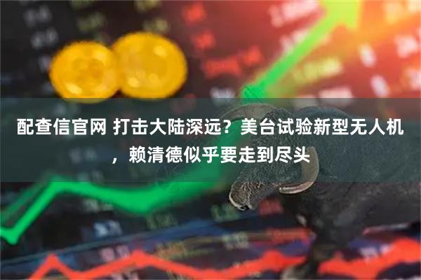 配查信官网 打击大陆深远？美台试验新型无人机，赖清德似乎要走到尽头